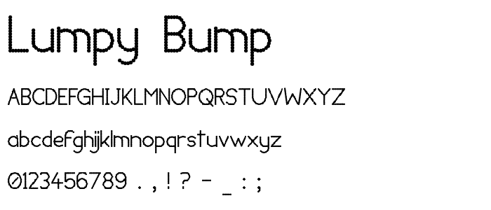 Lumpy Bump font